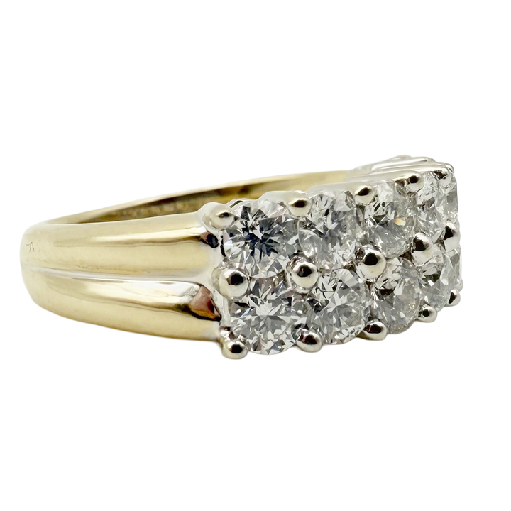 Diamond 14K WG & YG Band Ring