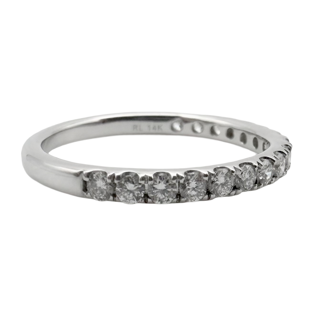 Diamond 14K WG Band Ring