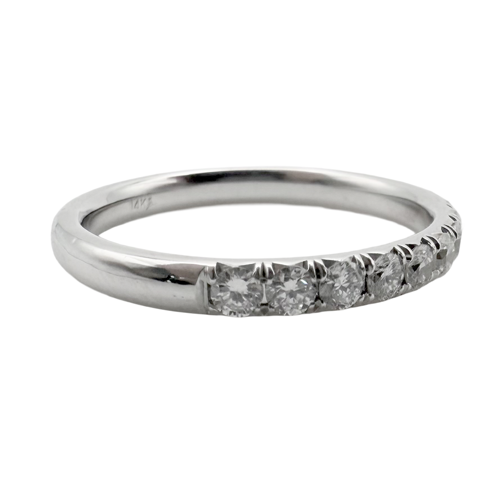 Diamond 14K WG Band Ring