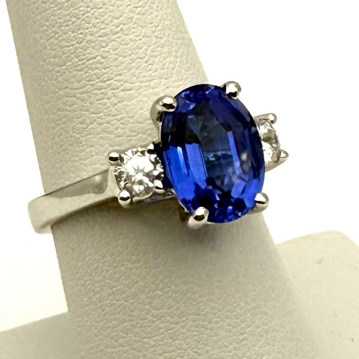 Tanzanite Diamond 14K White Gold Ring