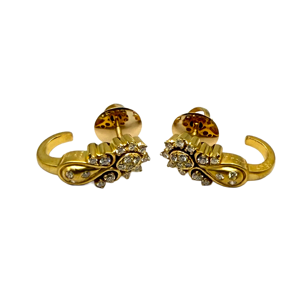 Diamond 18K Yellow Gold Jewelry Suite