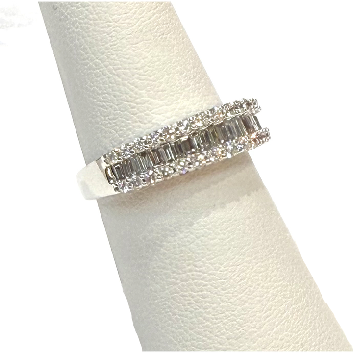 Diamond 14K WG Band Ring