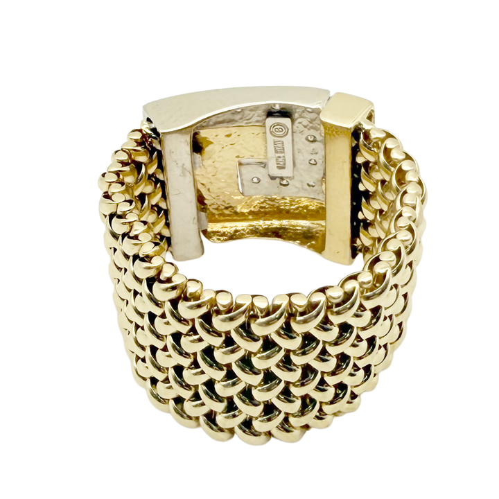 Diamond 14K Yellow Gold Link Band Ring