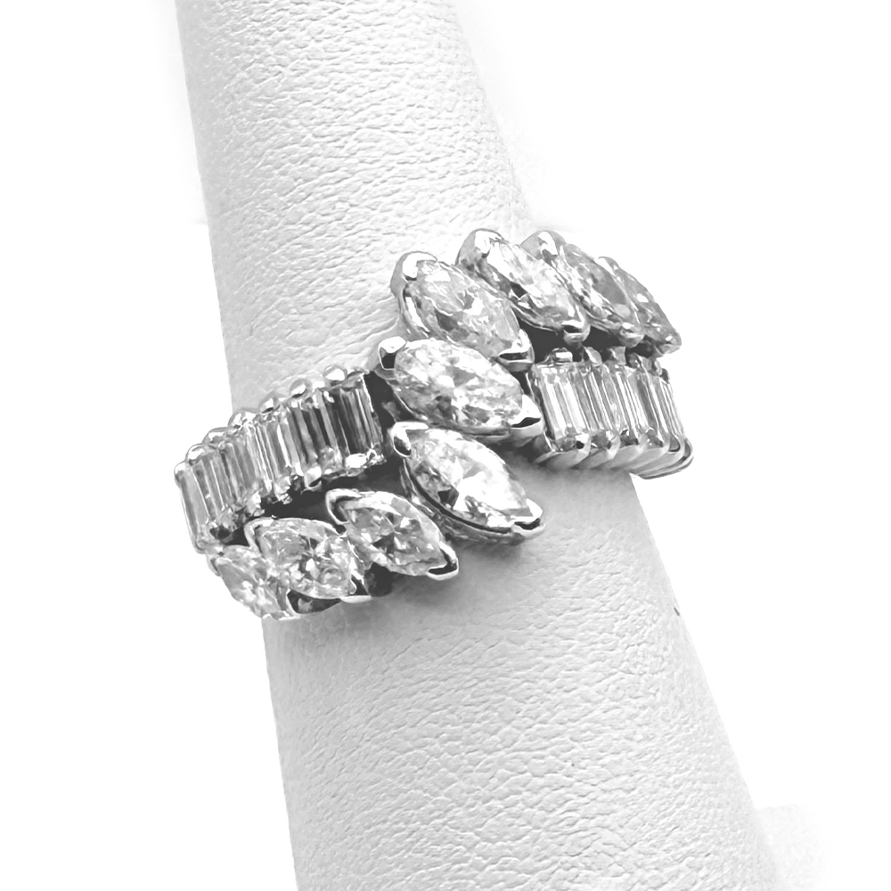 Vintage Diamond Platinum Band Ring
