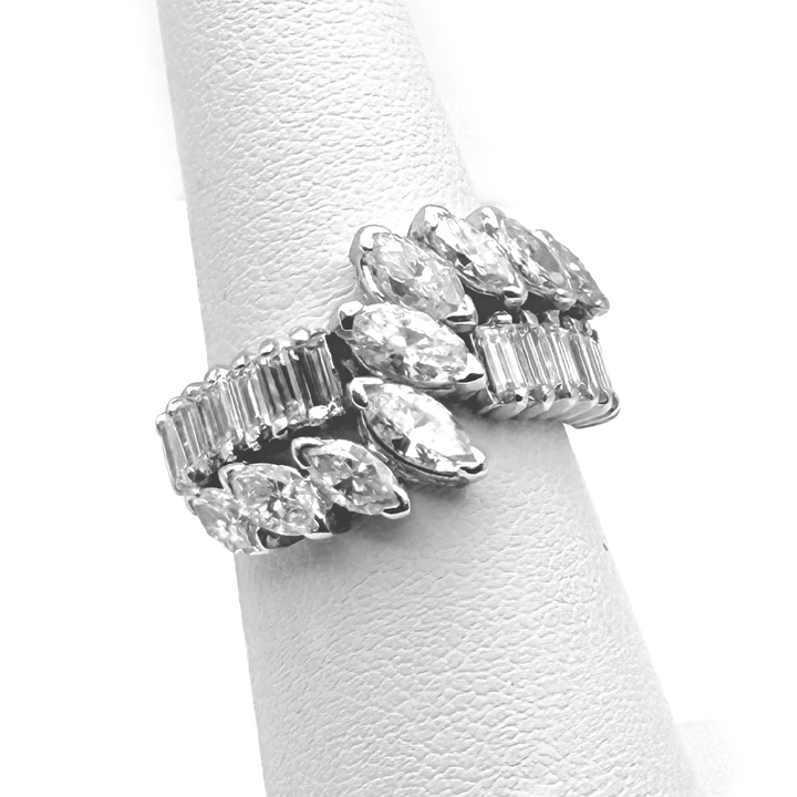 Vintage Diamond Platinum Band Ring