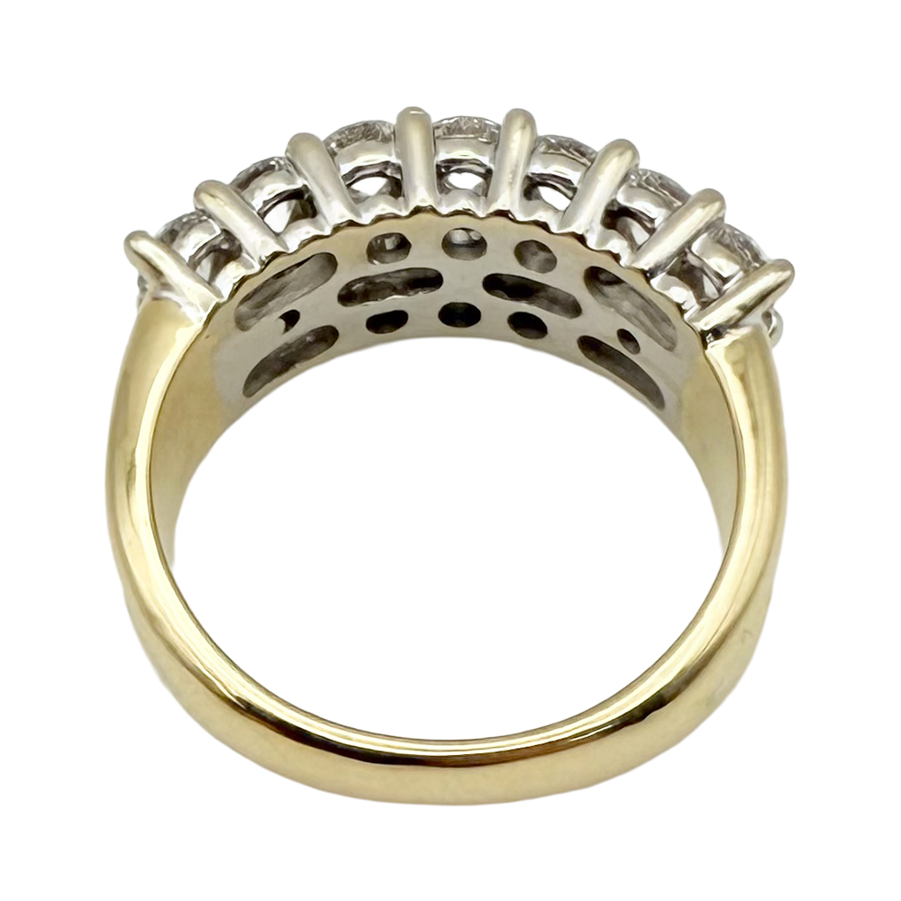 Diamond 14K WG & YG Band Ring