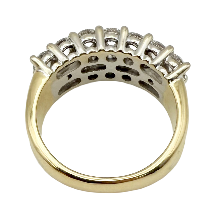 Diamond 14K WG & YG Band Ring
