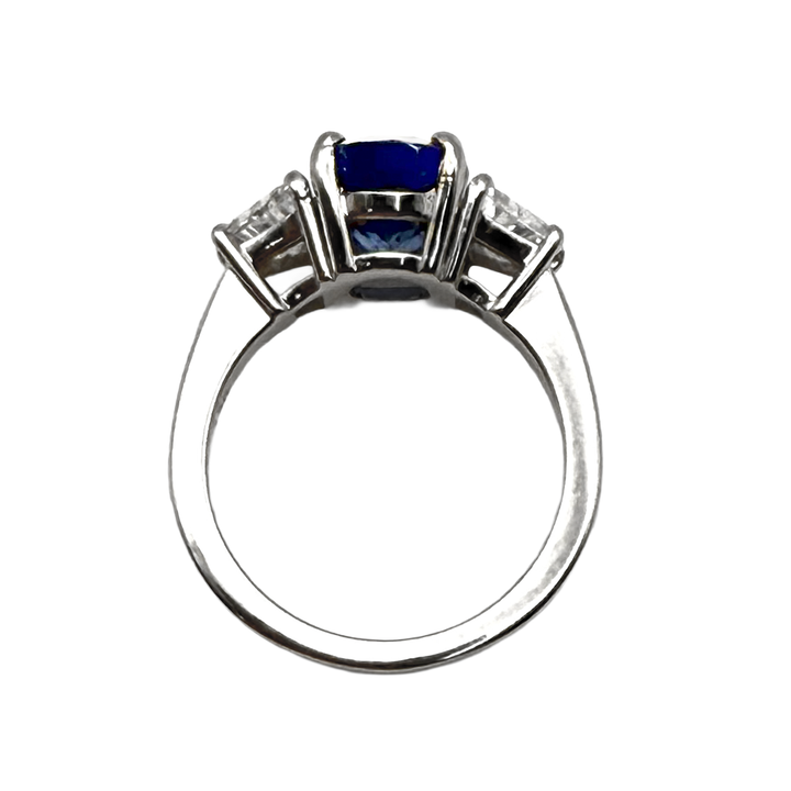 Sapphire Diamond 18K White Gold Ring
