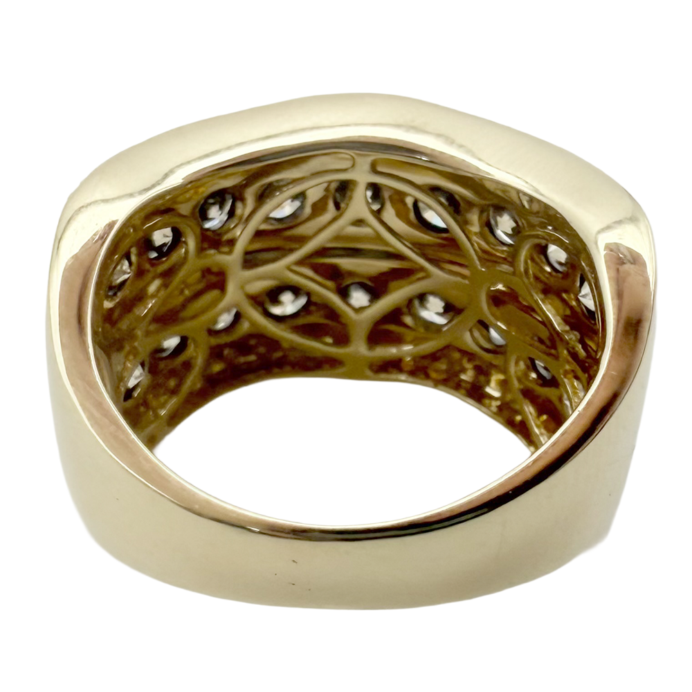 LeVian Chocolate & Colorless Diamond 14K YG Band Ring