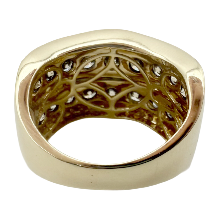 LeVian Chocolate & Colorless Diamond 14K YG Band Ring