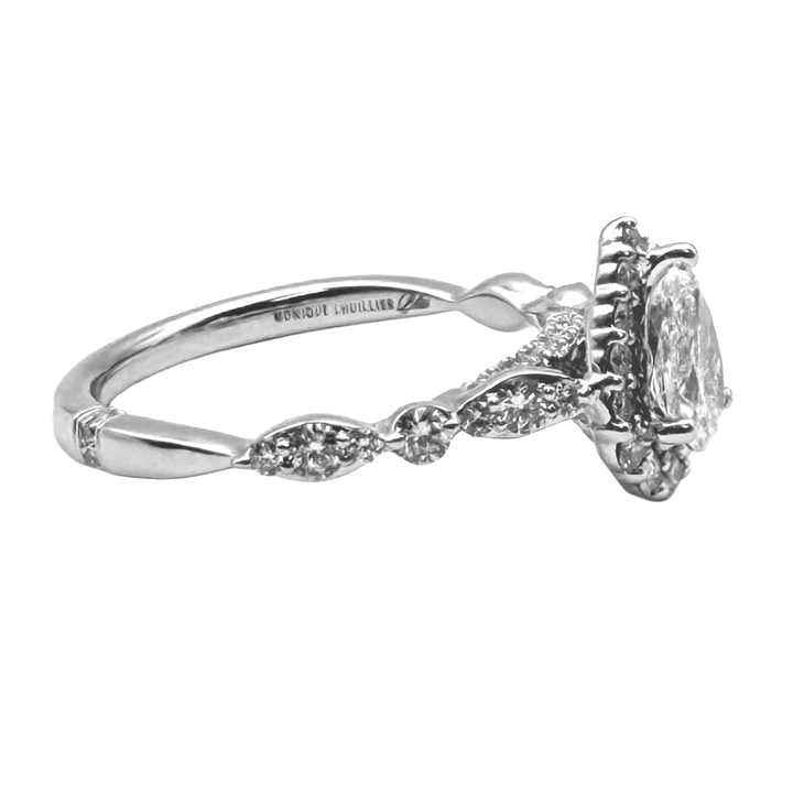 Monique Lhuillier "Bliss" Diamond 18K WG Engagement-Wedding Ring