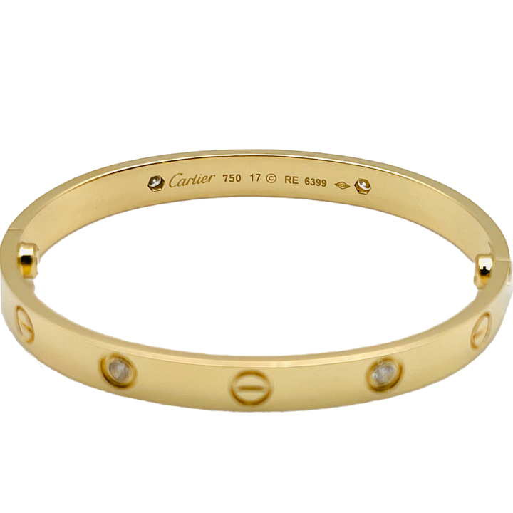 Cartier Love Bracelet, Classic Model, 4 Diamonds