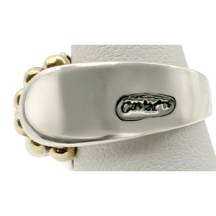 Lagos Caviar 18K YG & Sterling Silver Ring