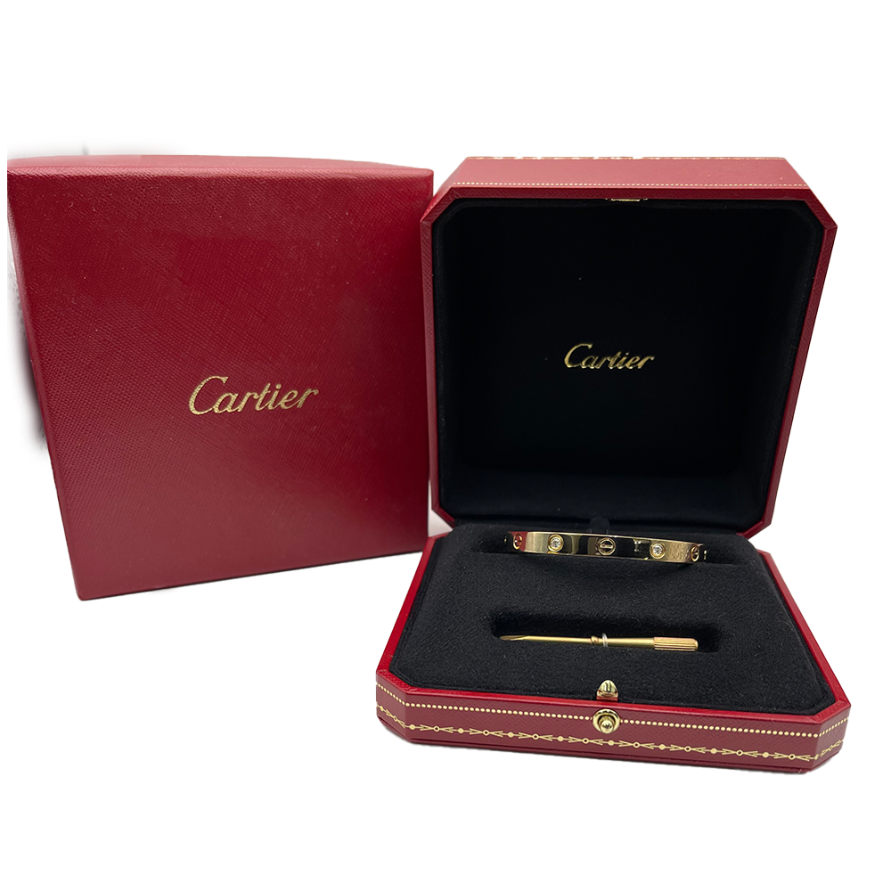 Cartier Love Bracelet, Classic Model, 4 Diamonds