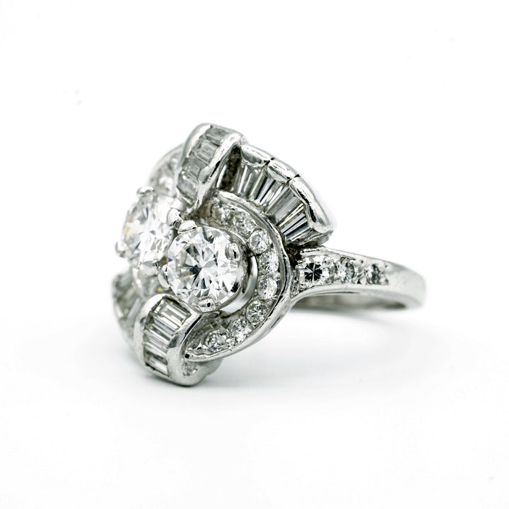 Vintage Diamond Platinum Ring