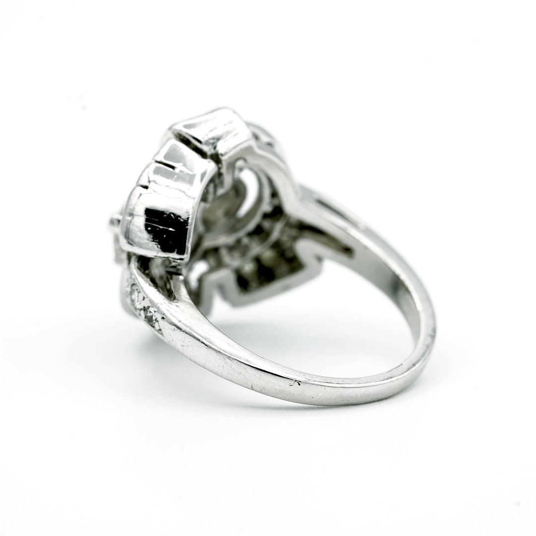Vintage Diamond Platinum Ring