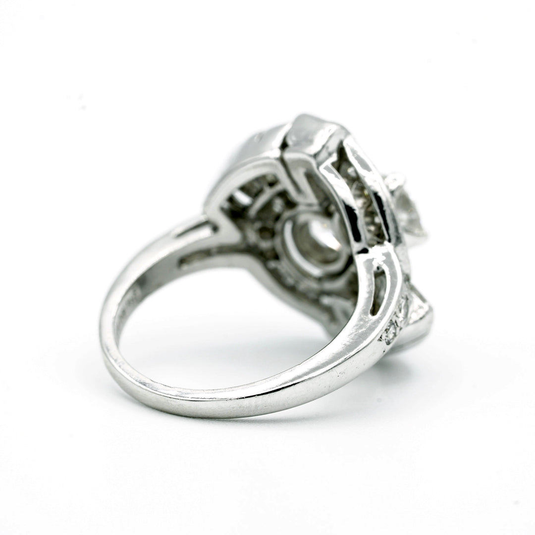 Vintage Diamond Platinum Ring