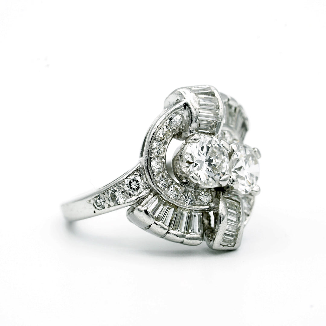 Vintage Diamond Platinum Ring