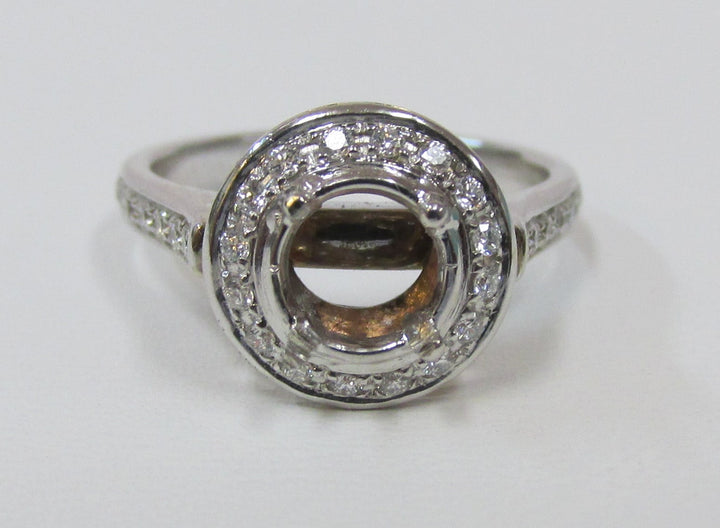 Diamond 18K White & Rose Gold Semi Mounting