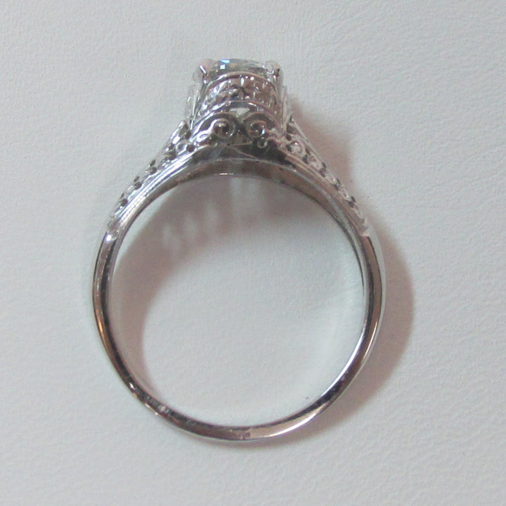 Art Deco Diamond 14K White Gold Ring