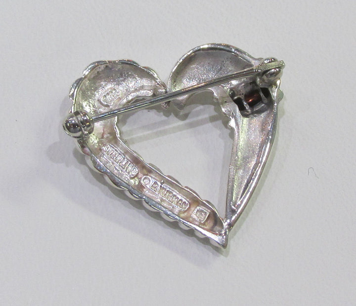 David Yurman 14K Yellow Gold & Sterling Silver Heart Shaped Brooch