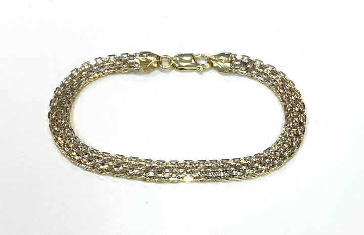 14K White & Yellow Gold Reversible Link Bracelet